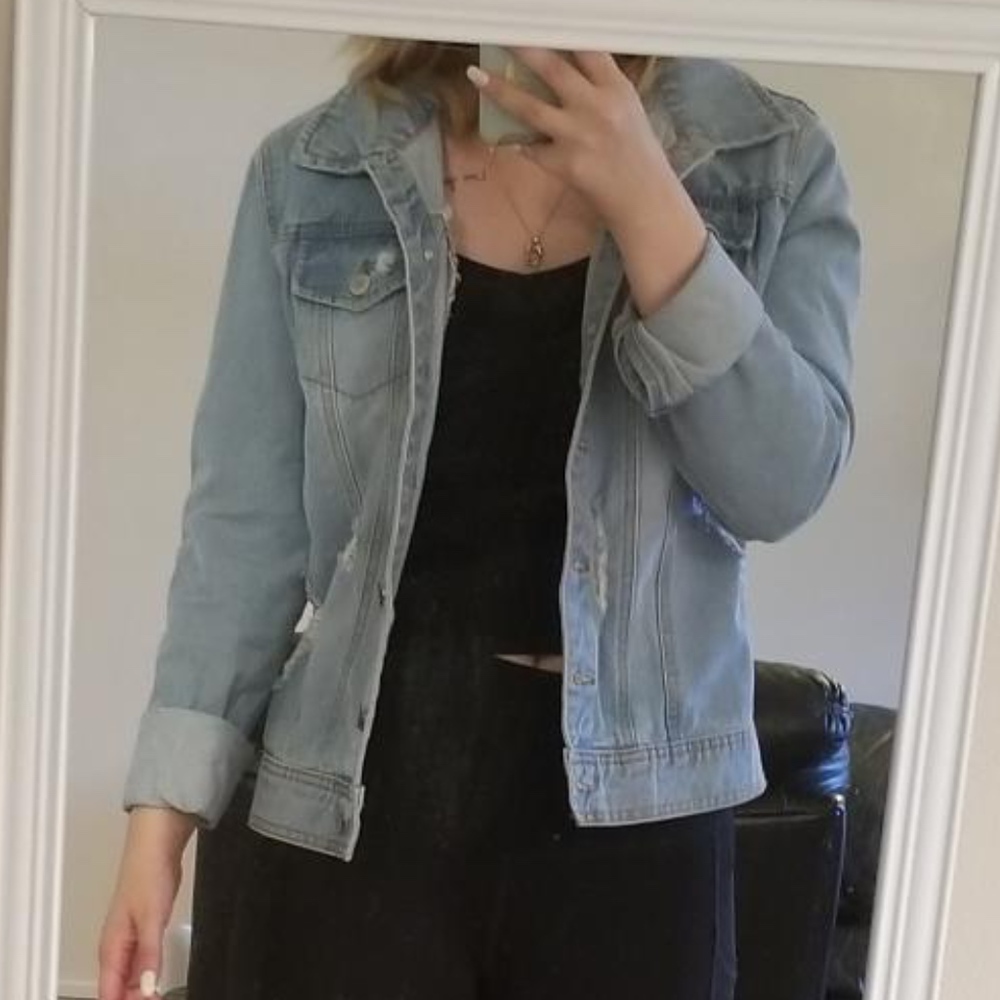 Distressed Denim Jacket - Picture 2 of 8